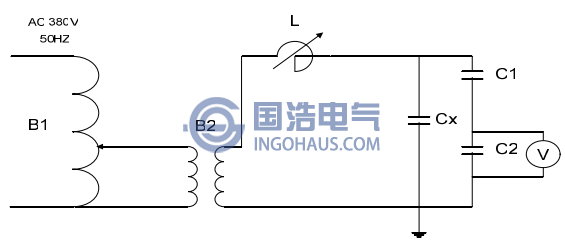 調(diào)感式工頻串聯(lián)諧振交流耐壓試驗裝置原理接線圖